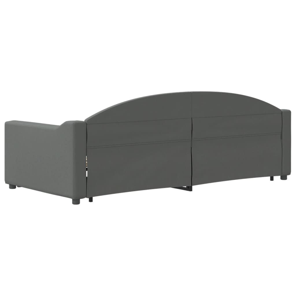 Slaapbank onderschuifbed en lades 90x190 cm stof donkergrijs is nu te koop bij PeponiXL, paradijselijk wonen!