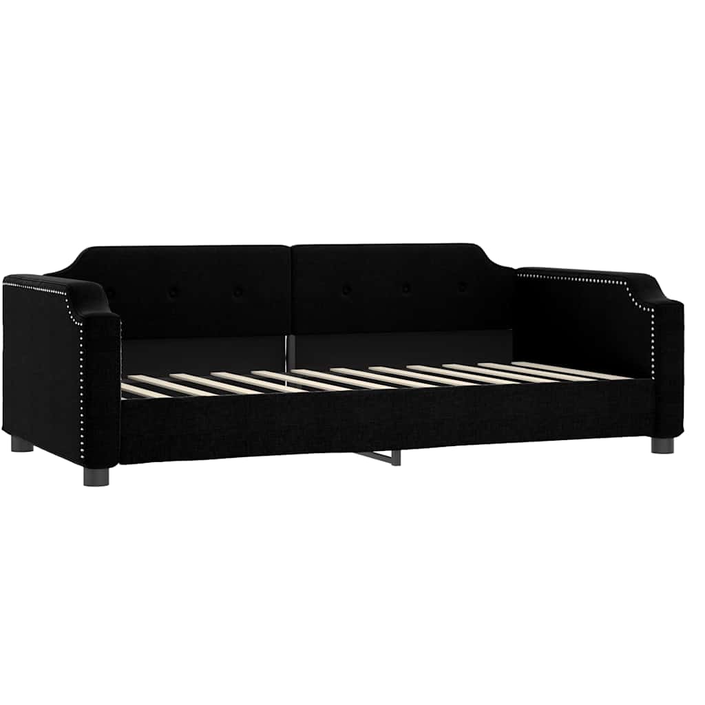 Slaapbank met matras 80x200 cm stof zwart is nu te koop bij PeponiXL, paradijselijk wonen!