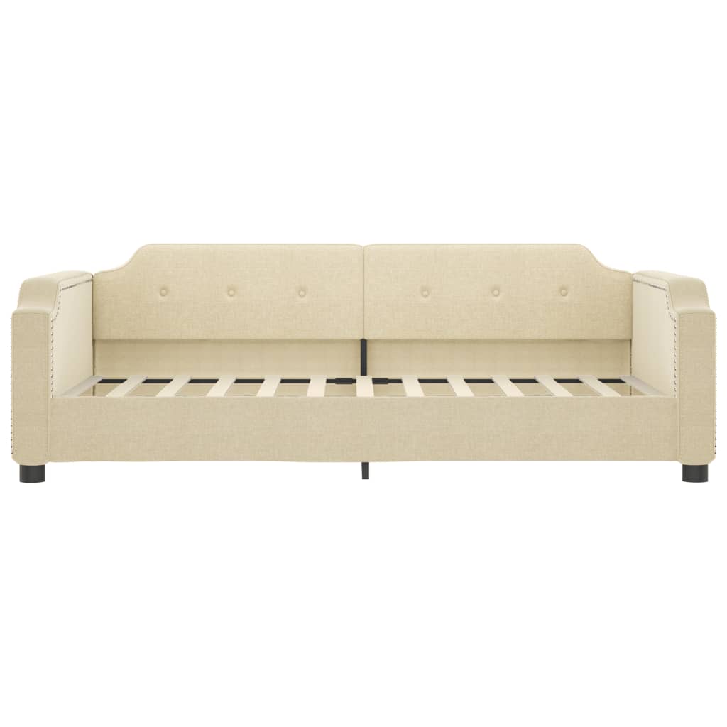 Slaapbank met matras 80x200 cm stof crèmekleurig is nu te koop bij PeponiXL, paradijselijk wonen!