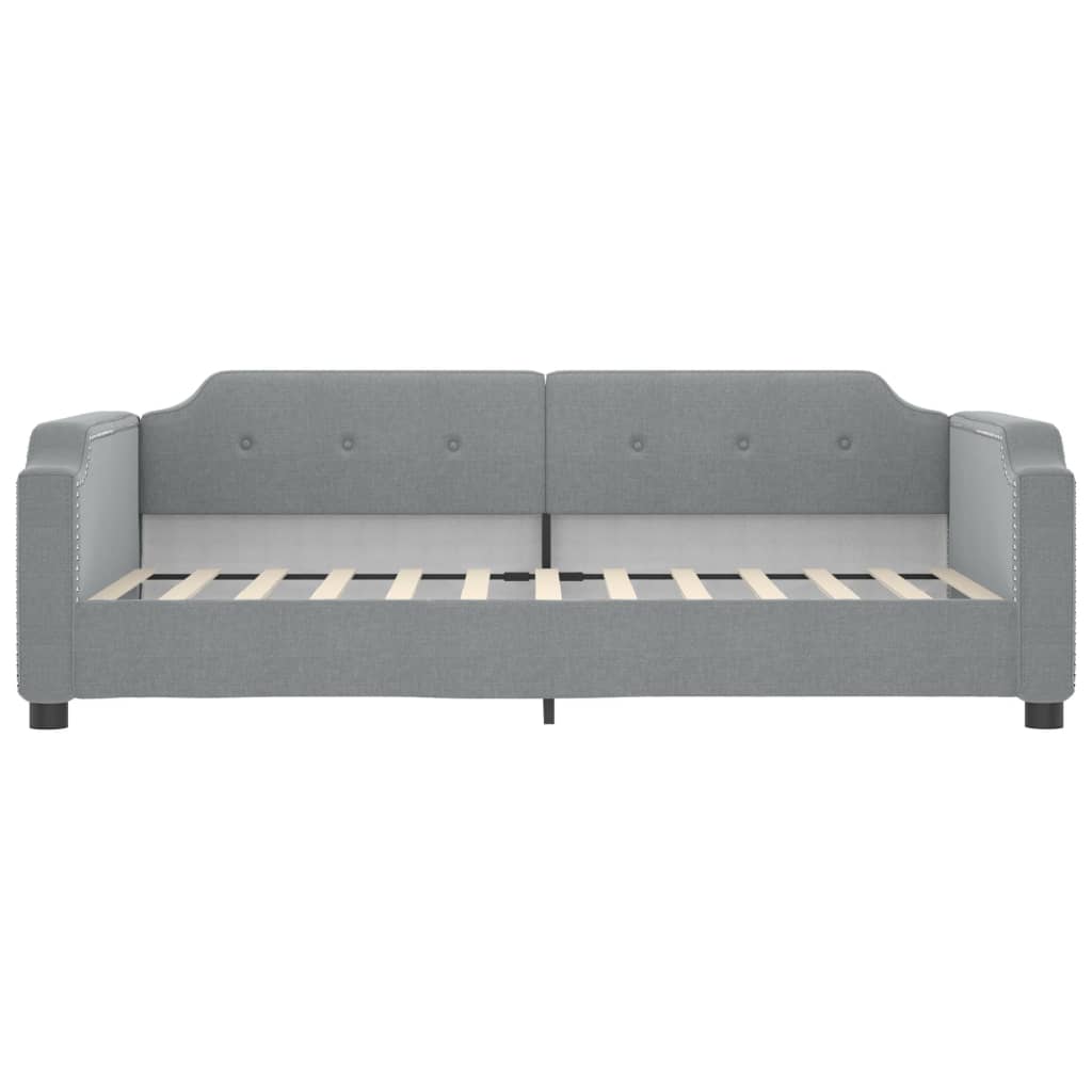 Slaapbank met matras 90x200 cm stof lichtgrijs is nu te koop bij PeponiXL, paradijselijk wonen!