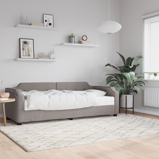 Slaapbank met matras 90x200 cm stof taupe is nu te koop bij PeponiXL, paradijselijk wonen!