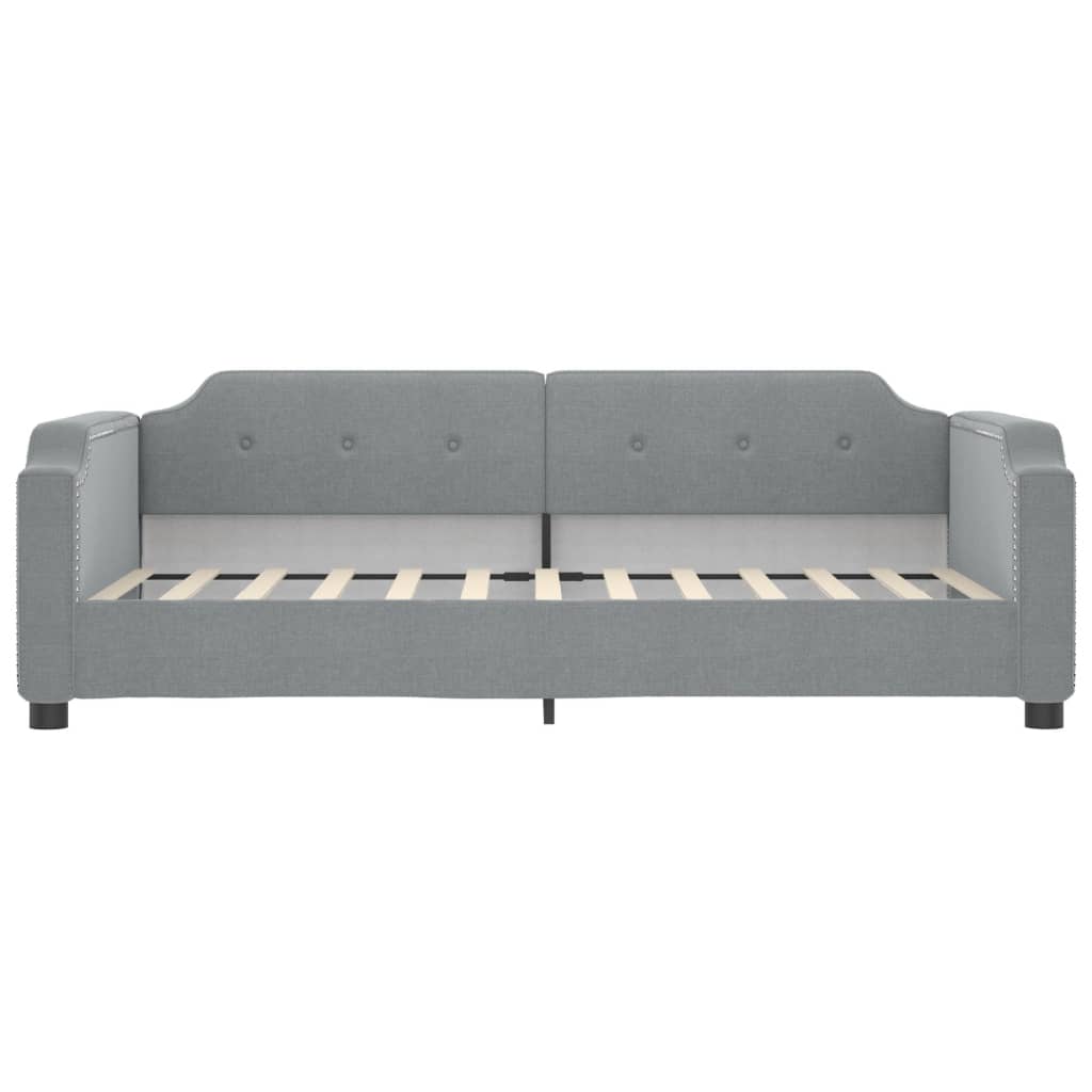 Slaapbank met matras 100x200 cm stof lichtgrijs is nu te koop bij PeponiXL, paradijselijk wonen!
