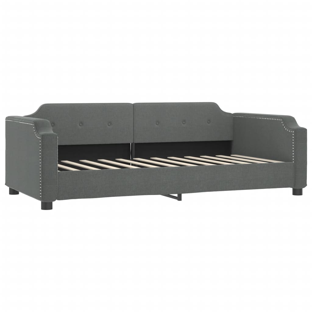 Slaapbank met matras 100x200 cm stof donkergrijs is nu te koop bij PeponiXL, paradijselijk wonen!