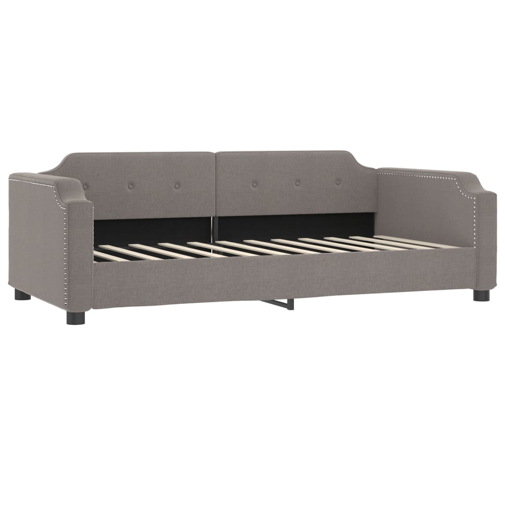 Slaapbank met matras 100x200 cm stof taupe is nu te koop bij PeponiXL, paradijselijk wonen!