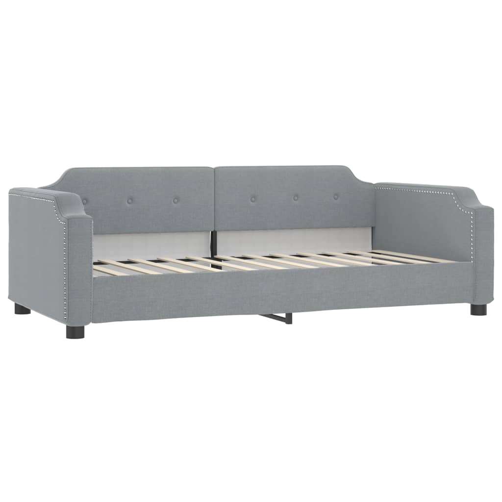 Slaapbank met matras 90x190 cm stof lichtgrijs is nu te koop bij PeponiXL, paradijselijk wonen!
