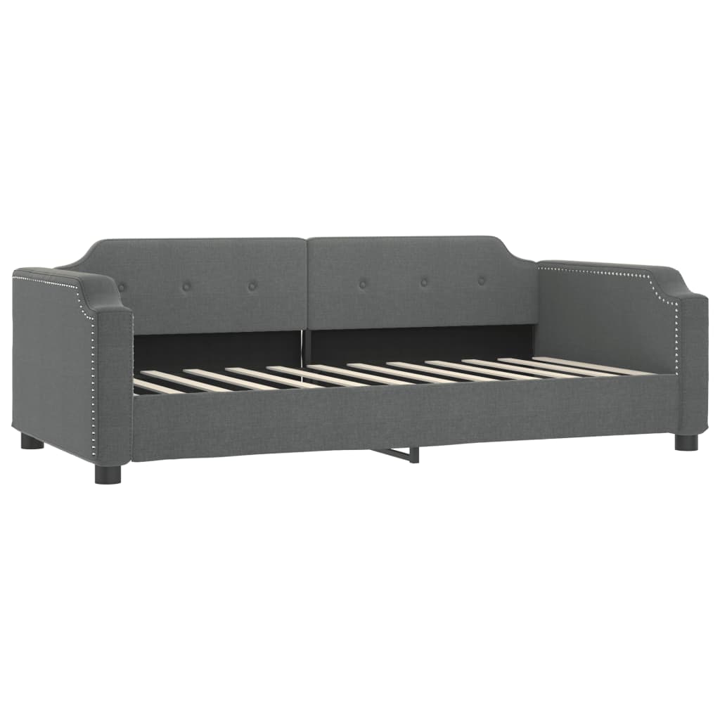 Slaapbank met matras 90x190 cm stof donkergrijs is nu te koop bij PeponiXL, paradijselijk wonen!