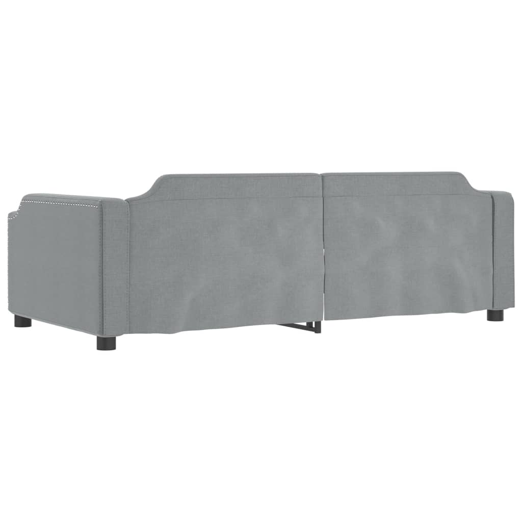 Slaapbank met onderschuifbed 80x200 cm stof lichtgrijs is nu te koop bij PeponiXL, paradijselijk wonen!