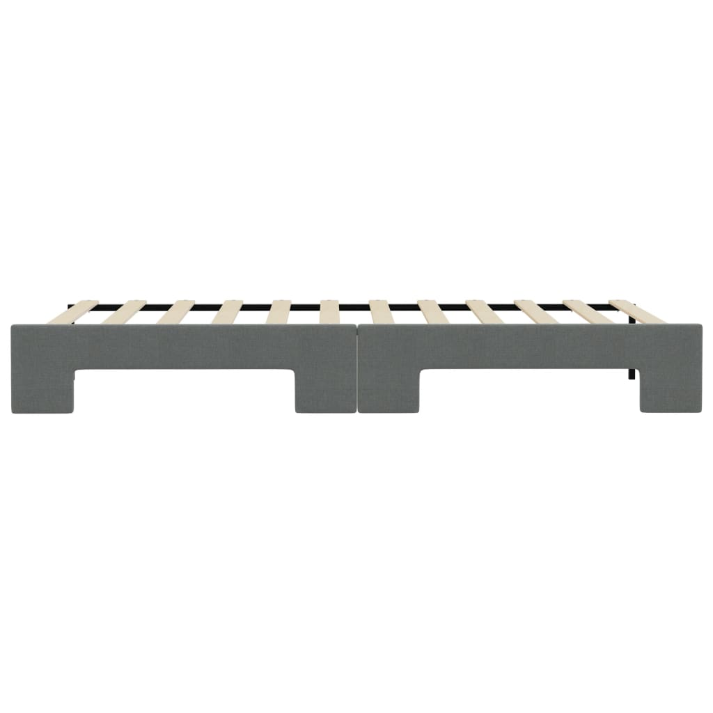 Slaapbank met onderschuifbed 90x190 cm stof donkergrijs is nu te koop bij PeponiXL, paradijselijk wonen!