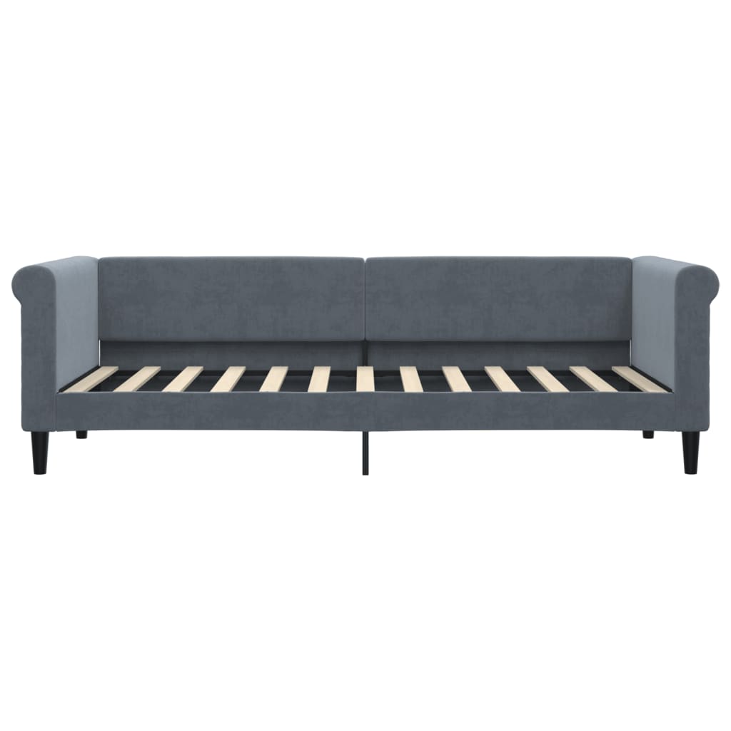 Slaapbank met matras 80x200 cm fluweel donkergrijs is nu te koop bij PeponiXL, paradijselijk wonen!