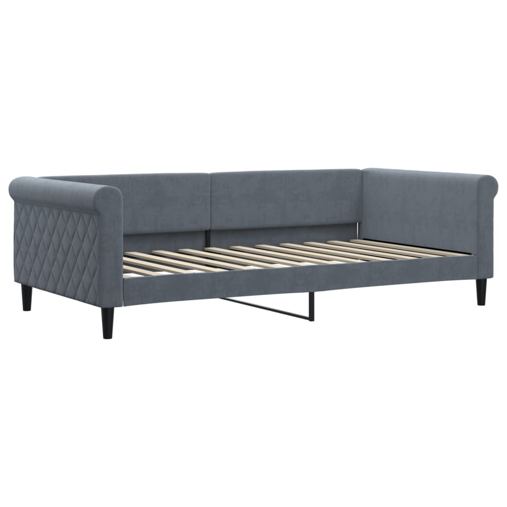 Slaapbank met matras 100x200 cm fluweel donkergroen is nu te koop bij PeponiXL, paradijselijk wonen!