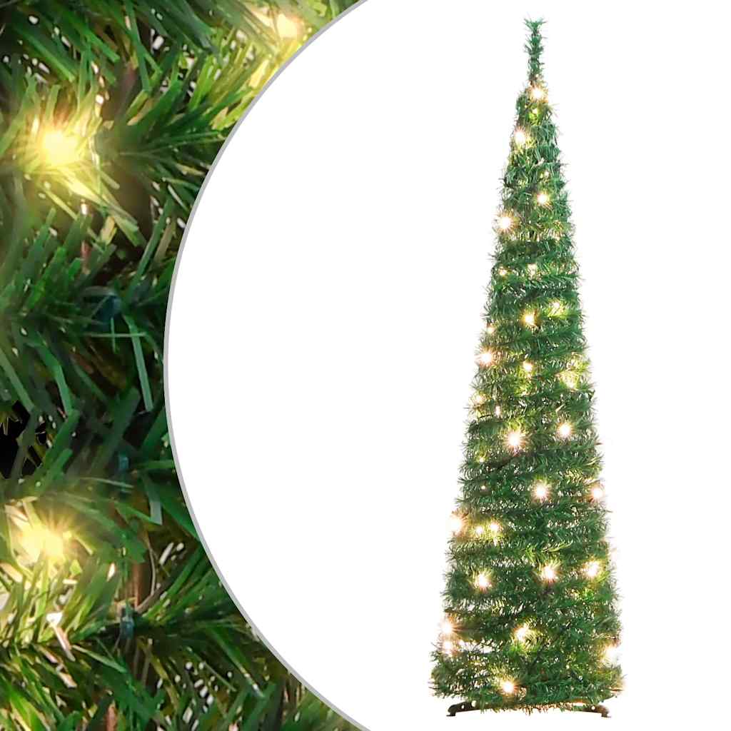Kunstkerstboom pop-up 50 LED's 120 cm groen is nu te koop bij PeponiXL, paradijselijk wonen!