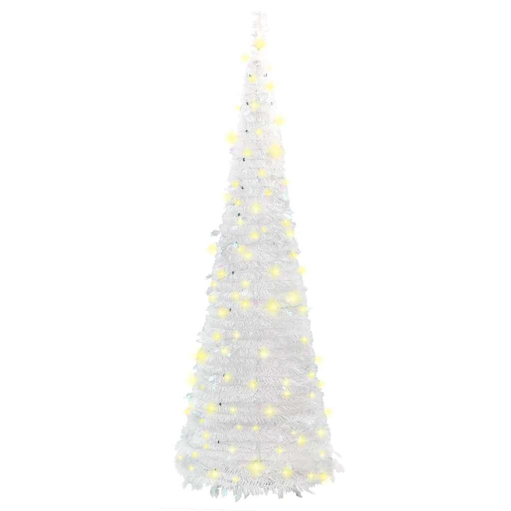 Kunstkerstboom pop-up 100 LED's 150 cm wit is nu te koop bij PeponiXL, paradijselijk wonen!