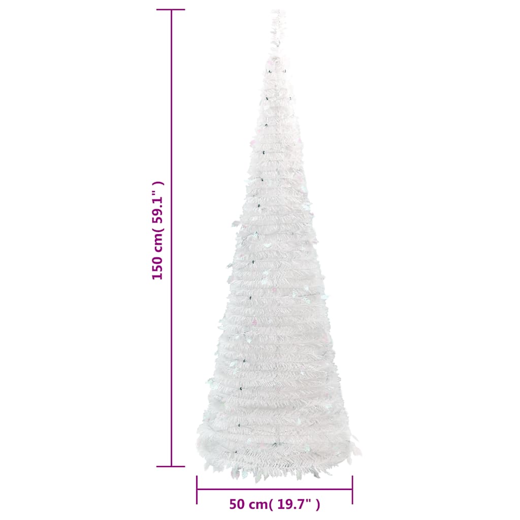 Kunstkerstboom pop-up 100 LED's 150 cm wit is nu te koop bij PeponiXL, paradijselijk wonen!