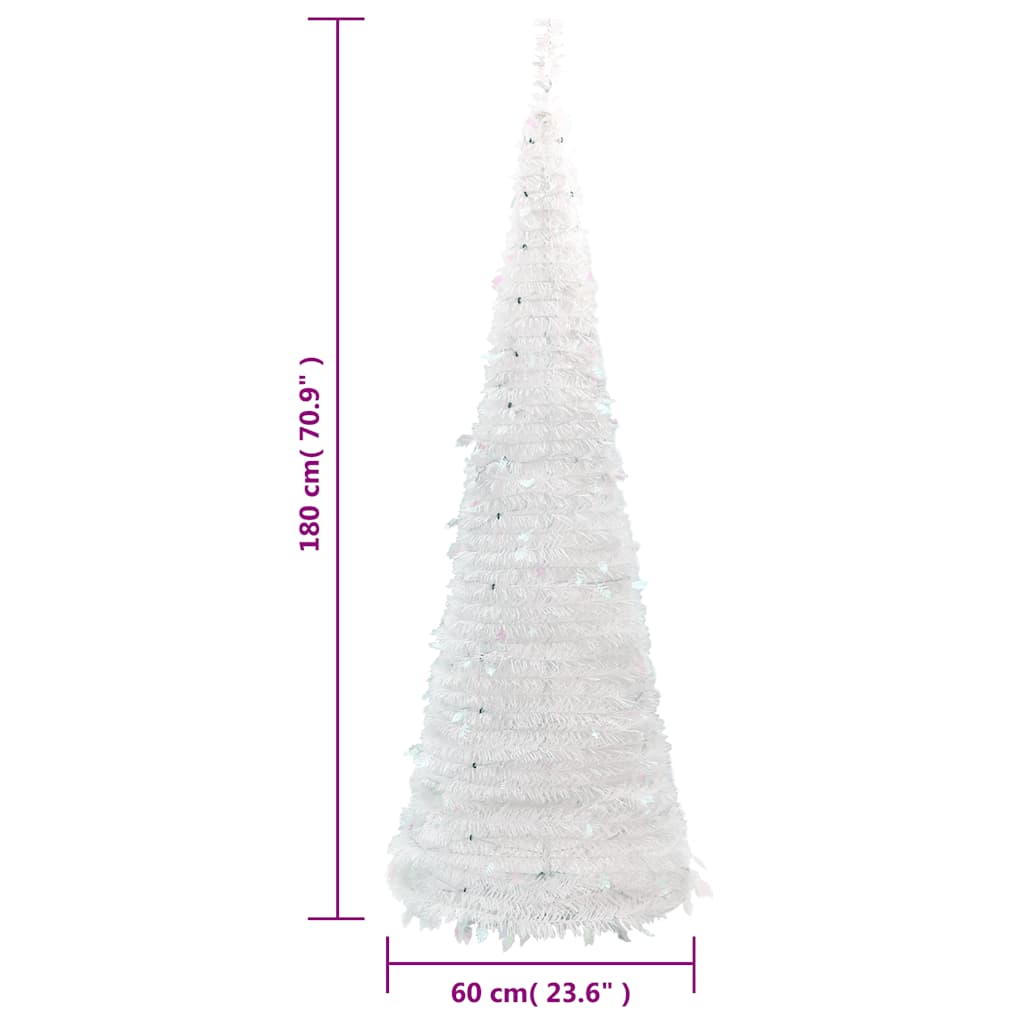 Kunstkerstboom pop-up 150 LED's 180 cm wit is nu te koop bij PeponiXL, paradijselijk wonen!