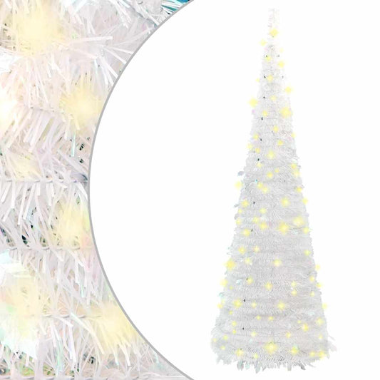 Kunstkerstboom pop-up 200 LED's 210 cm wit is nu te koop bij PeponiXL, paradijselijk wonen!