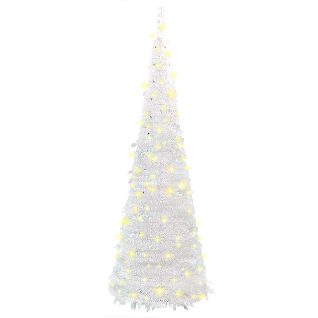 Kunstkerstboom pop-up 200 LED's 210 cm wit is nu te koop bij PeponiXL, paradijselijk wonen!