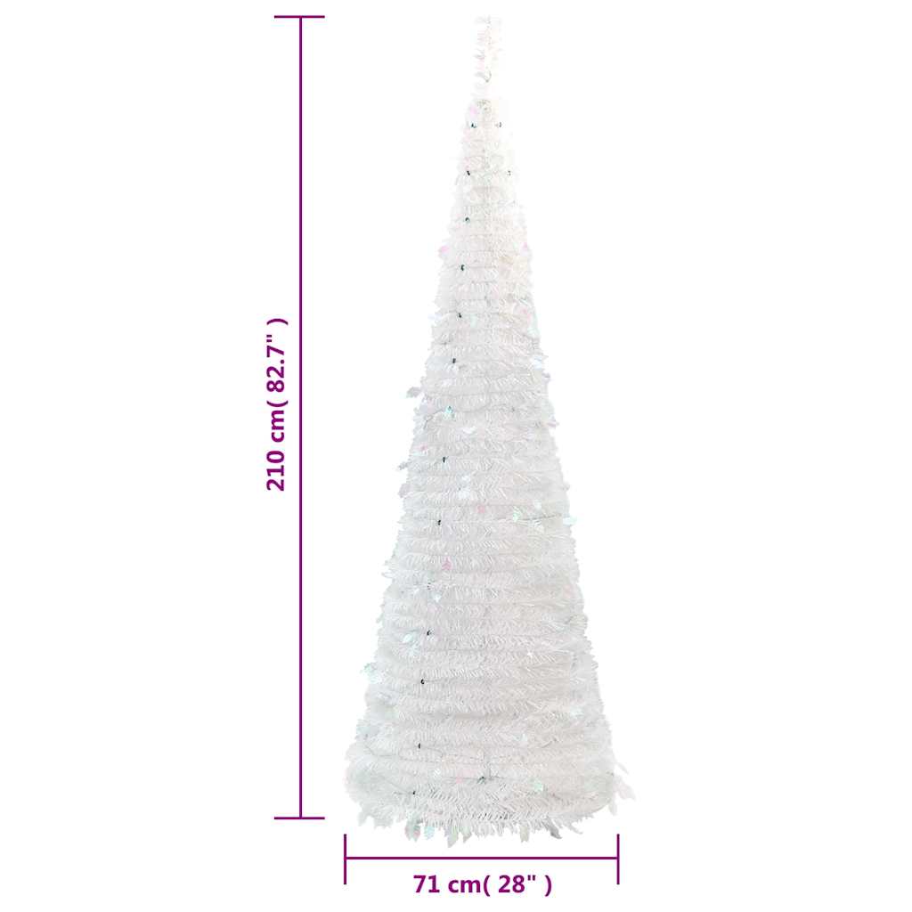 Kunstkerstboom pop-up 200 LED's 210 cm wit is nu te koop bij PeponiXL, paradijselijk wonen!