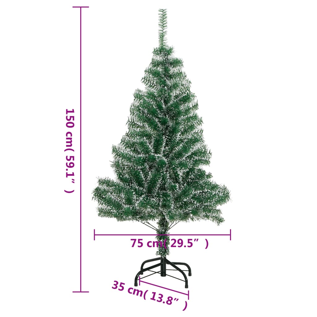 Kunstkerstboom met sneeuw 150 cm groen is nu te koop bij PeponiXL, paradijselijk wonen!