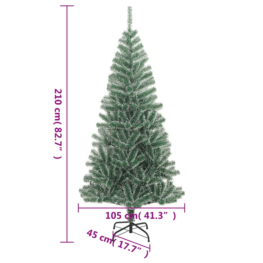 Kunstkerstboom met sneeuw 210 cm groen is nu te koop bij PeponiXL, paradijselijk wonen!