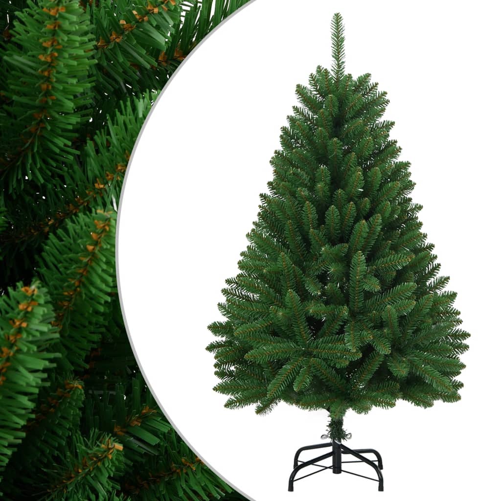 Kunstkerstboom met scharnieren met standaard 120 cm groen is nu te koop bij PeponiXL, paradijselijk wonen!