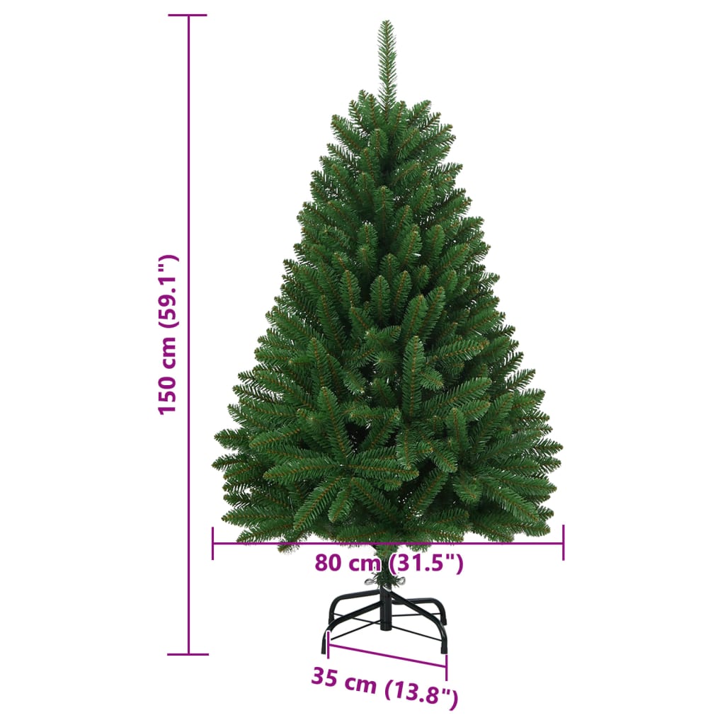 Kunstkerstboom met scharnieren en standaard 150 cm is nu te koop bij PeponiXL, paradijselijk wonen!