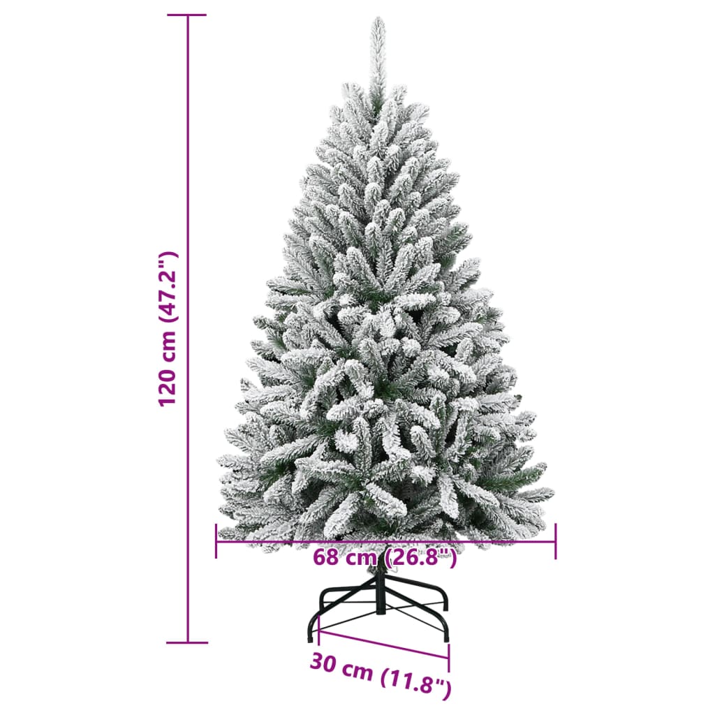 Kunstkerstboom met scharnieren en sneeuw 120 cm is nu te koop bij PeponiXL, paradijselijk wonen!