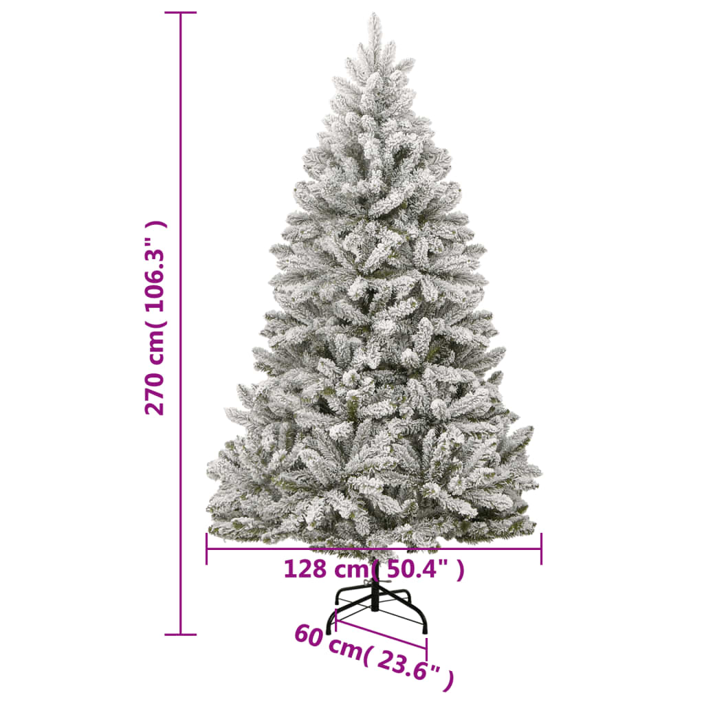 Kunstkerstboom met scharnieren en sneeuw 270 cm is nu te koop bij PeponiXL, paradijselijk wonen!