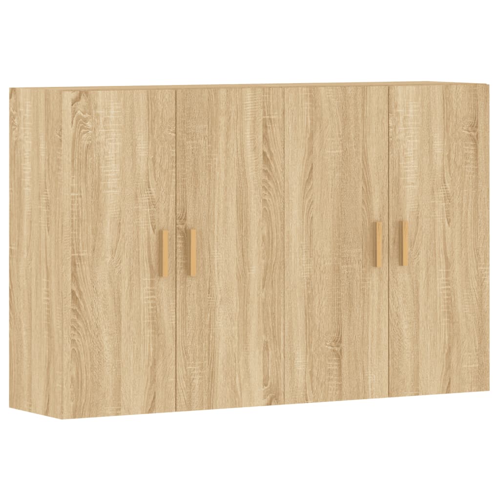 Hangkasten 2 st bewerkt hout sonoma eikenkleurig is nu te koop bij PeponiXL, paradijselijk wonen!