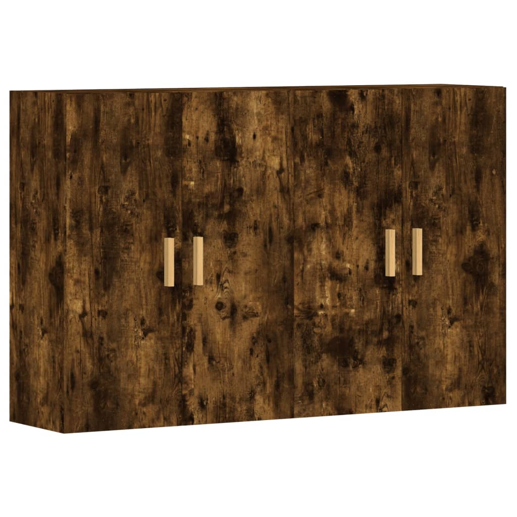 Hangkasten 2 st bewerkt hout gerookt eikenkleurig is nu te koop bij PeponiXL, paradijselijk wonen!