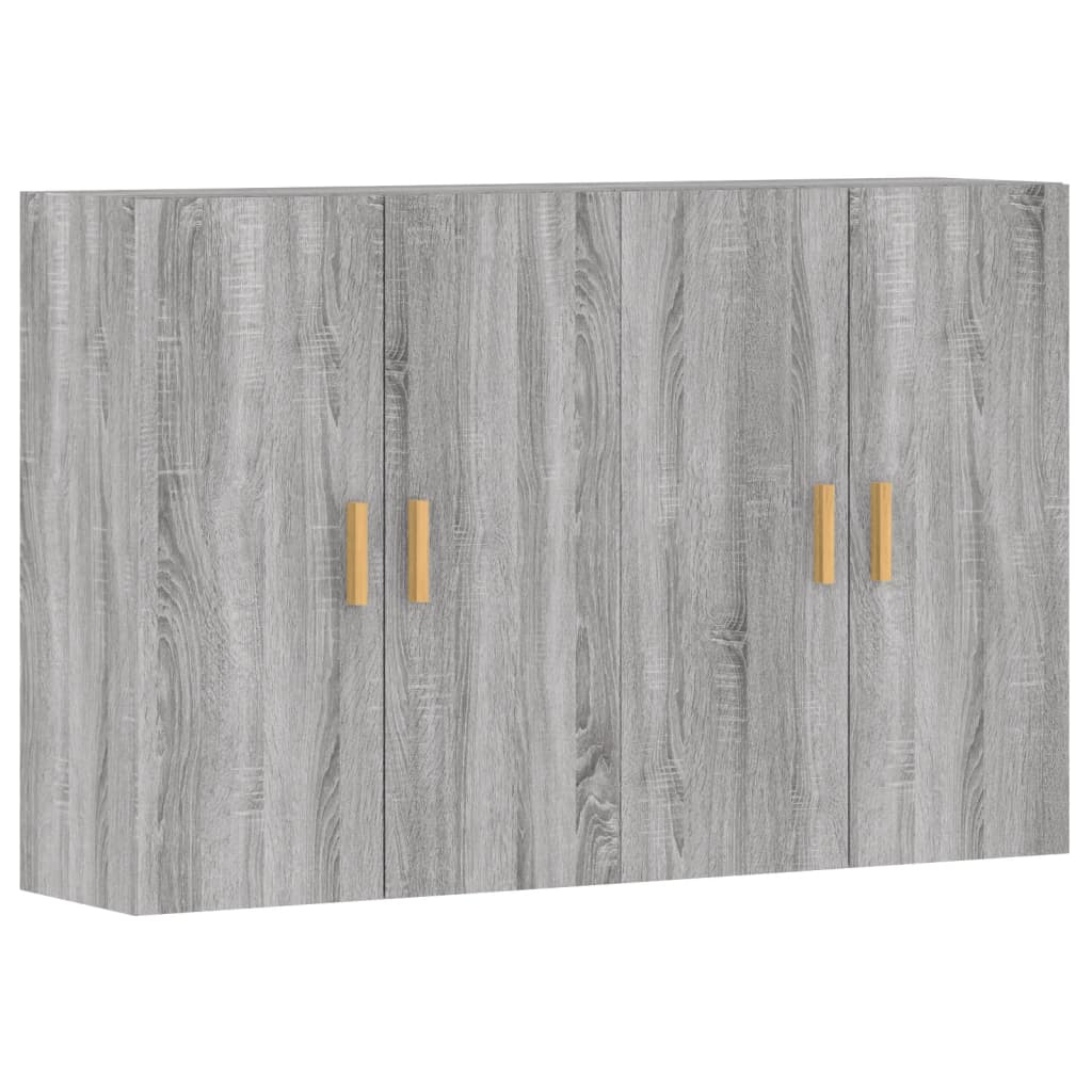Hangkasten 2 st bewerkt hout grijs sonoma eikenkleurig is nu te koop bij PeponiXL, paradijselijk wonen!
