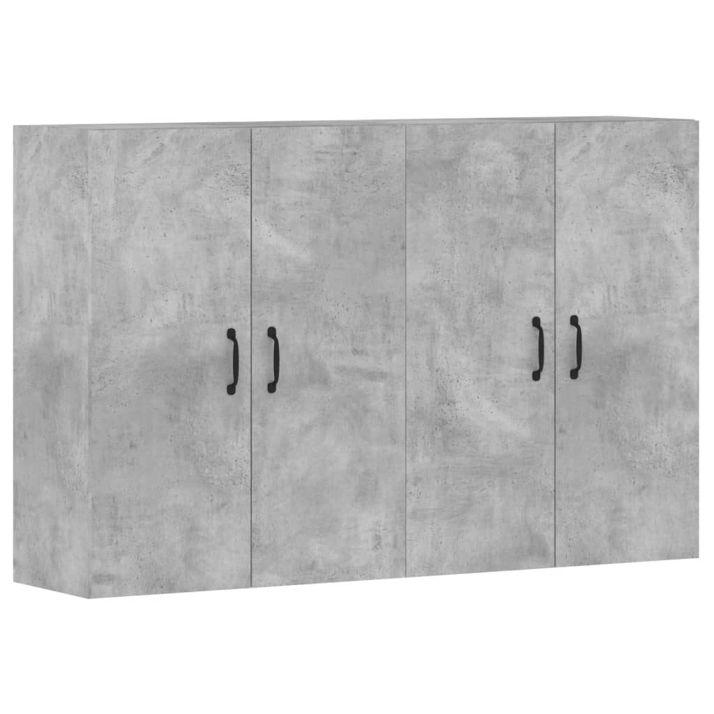 Hangkasten 2 st bewerkt hout betongrijs is nu te koop bij PeponiXL, paradijselijk wonen!