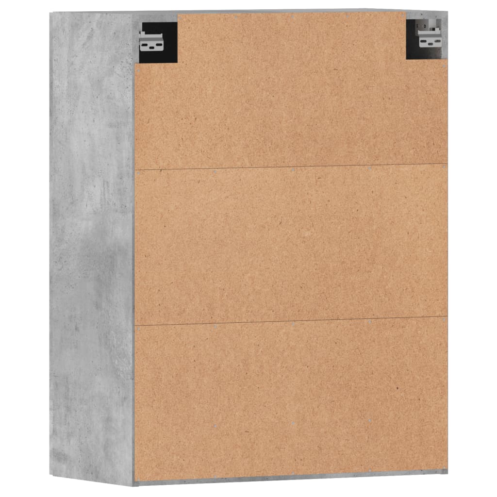Hangkasten 2 st bewerkt hout betongrijs is nu te koop bij PeponiXL, paradijselijk wonen!