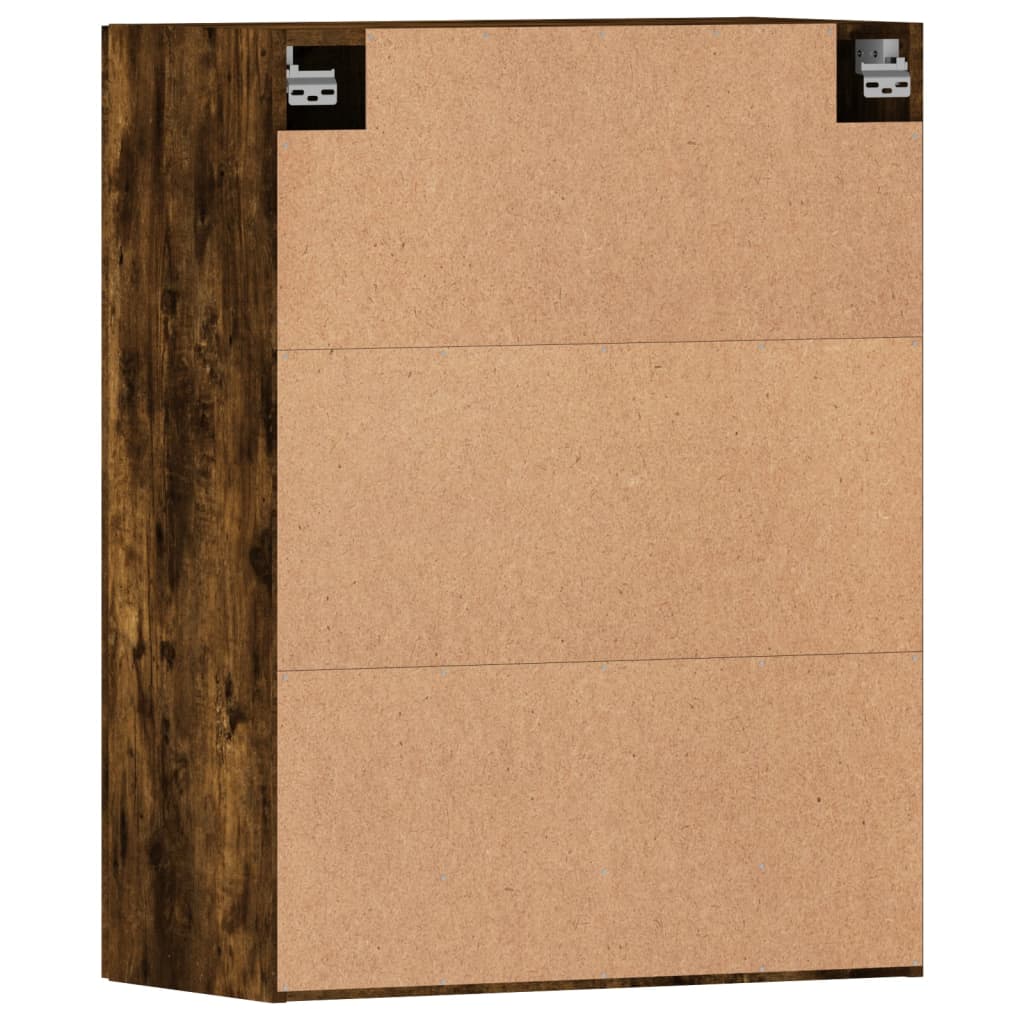 Hangkasten 2 st bewerkt hout gerookt eikenkleurig is nu te koop bij PeponiXL, paradijselijk wonen!