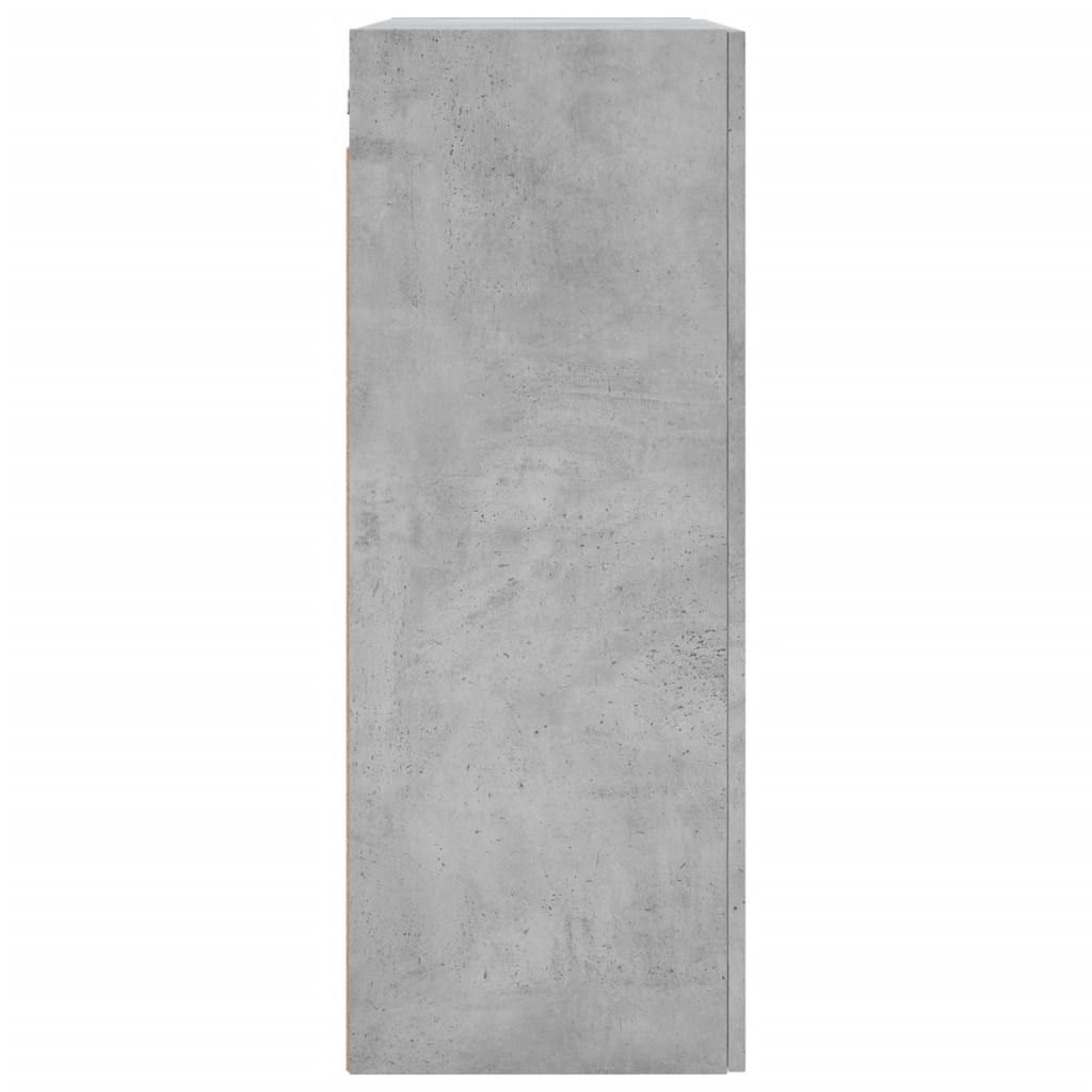 Hangkasten 2 st bewerkt hout betongrijs is nu te koop bij PeponiXL, paradijselijk wonen!