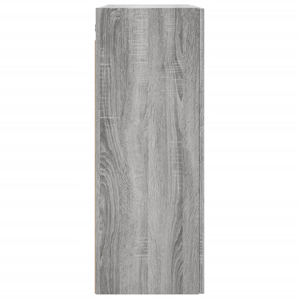 Hangkasten 2 st bewerkt hout grijs sonoma eikenkleurig is nu te koop bij PeponiXL, paradijselijk wonen!