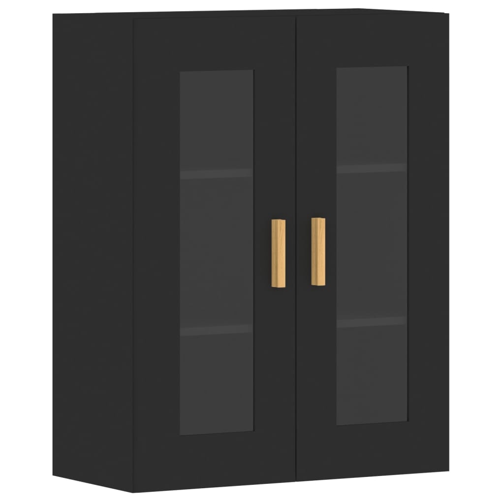 Hangkasten 2 st bewerkt hout zwart is nu te koop bij PeponiXL, paradijselijk wonen!