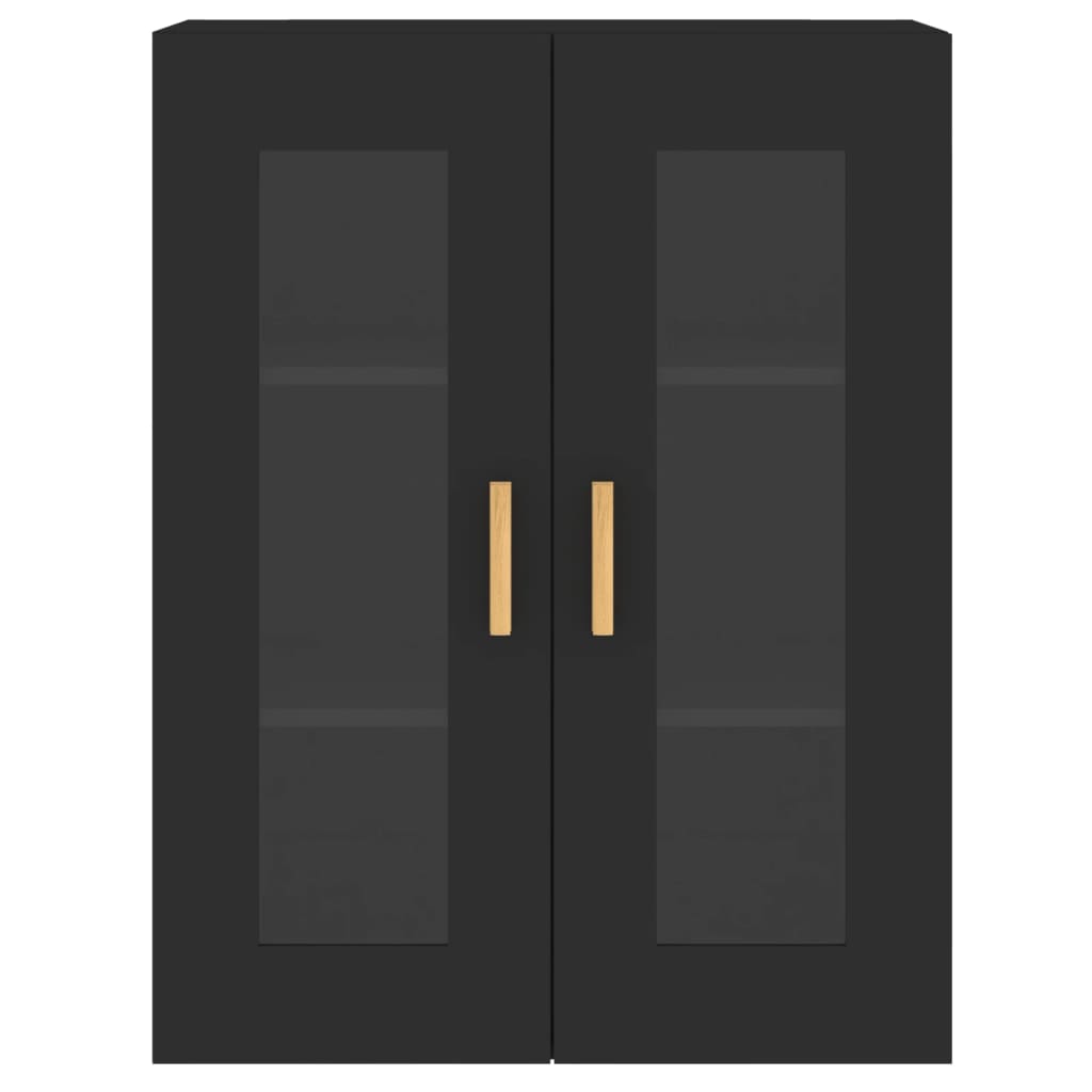 Hangkasten 2 st bewerkt hout zwart is nu te koop bij PeponiXL, paradijselijk wonen!