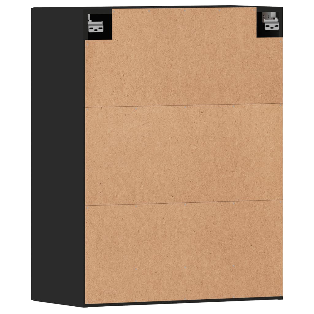 Hangkasten 2 st bewerkt hout zwart is nu te koop bij PeponiXL, paradijselijk wonen!