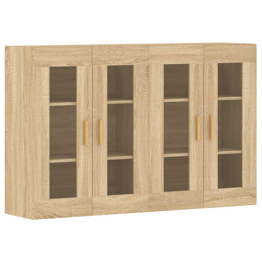 Hangkasten 2 st bewerkt hout sonoma eikenkleurig is nu te koop bij PeponiXL, paradijselijk wonen!