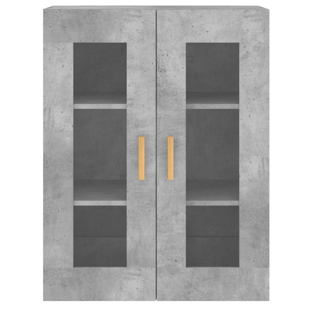 Hangkasten 2 st bewerkt hout betongrijs is nu te koop bij PeponiXL, paradijselijk wonen!