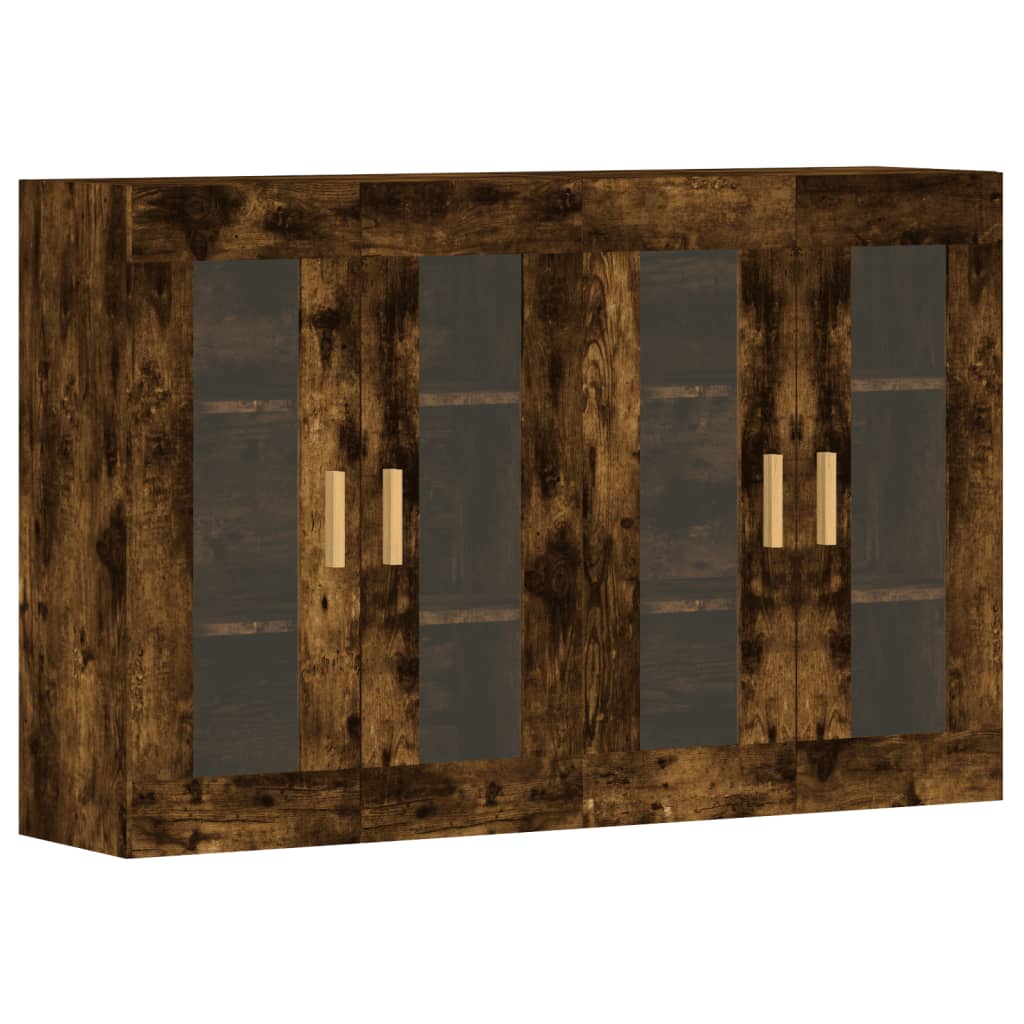 Hangkasten 2 st bewerkt hout gerookt eikenkleurig is nu te koop bij PeponiXL, paradijselijk wonen!