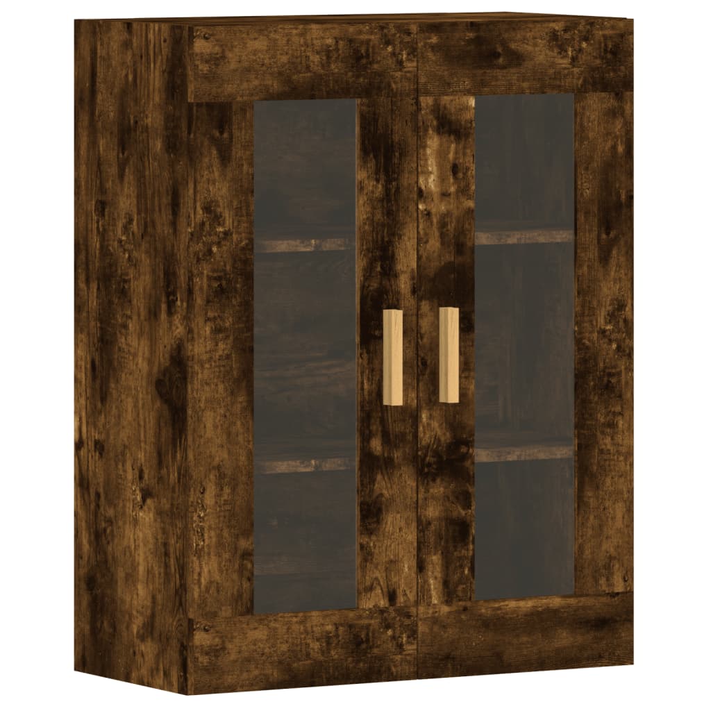 Hangkasten 2 st bewerkt hout gerookt eikenkleurig is nu te koop bij PeponiXL, paradijselijk wonen!