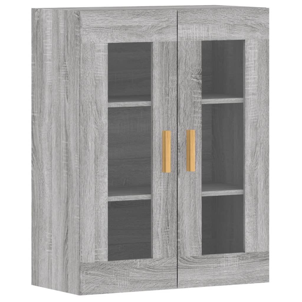 Hangkasten 2 st bewerkt hout grijs sonoma eikenkleurig is nu te koop bij PeponiXL, paradijselijk wonen!