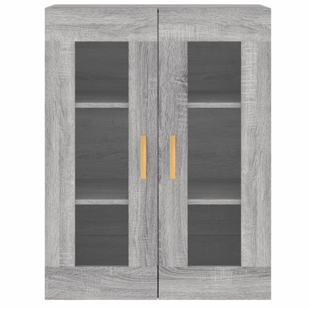 Hangkasten 2 st bewerkt hout grijs sonoma eikenkleurig is nu te koop bij PeponiXL, paradijselijk wonen!