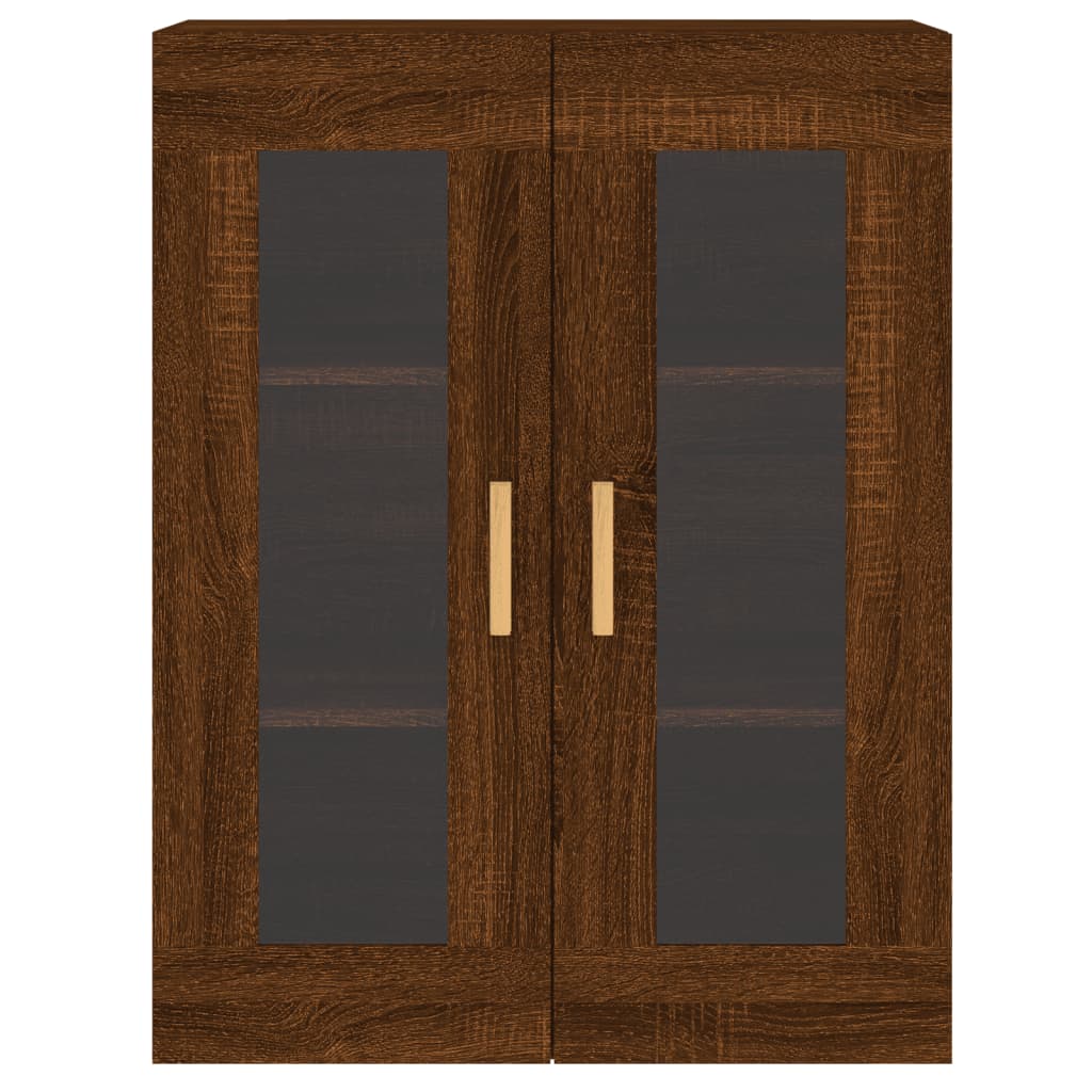 Hangkasten 2 st bewerkt hout bruin eikenkleur is nu te koop bij PeponiXL, paradijselijk wonen!