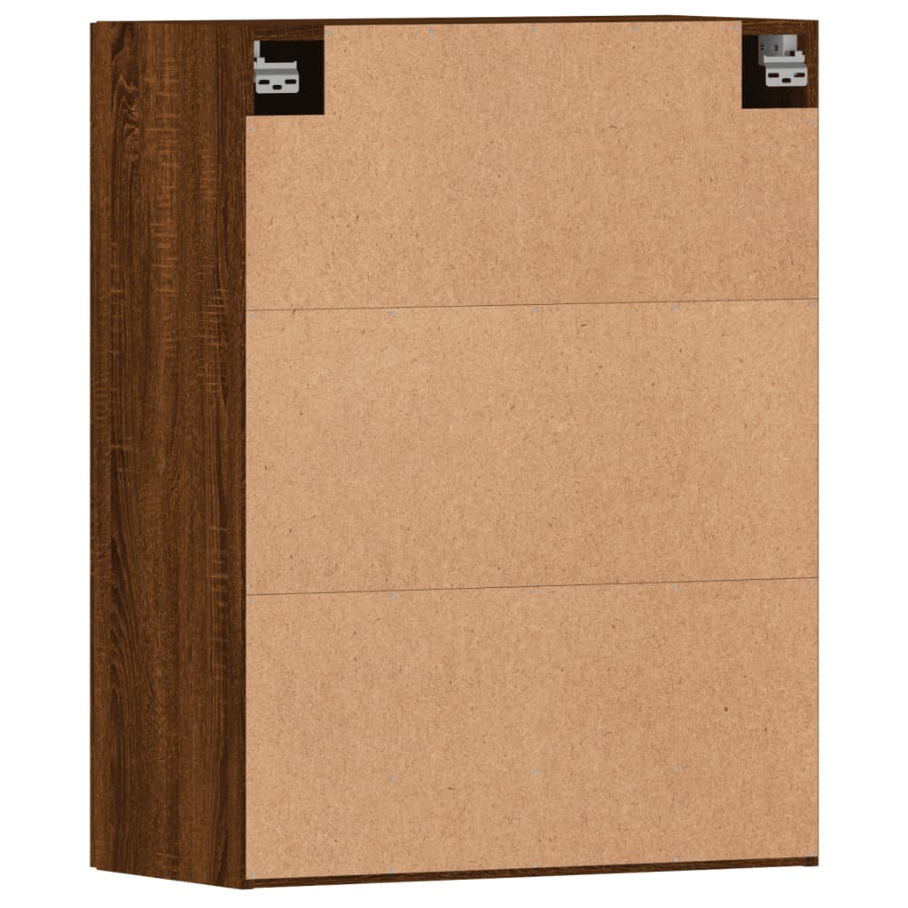 Hangkasten 2 st bewerkt hout bruin eikenkleur is nu te koop bij PeponiXL, paradijselijk wonen!