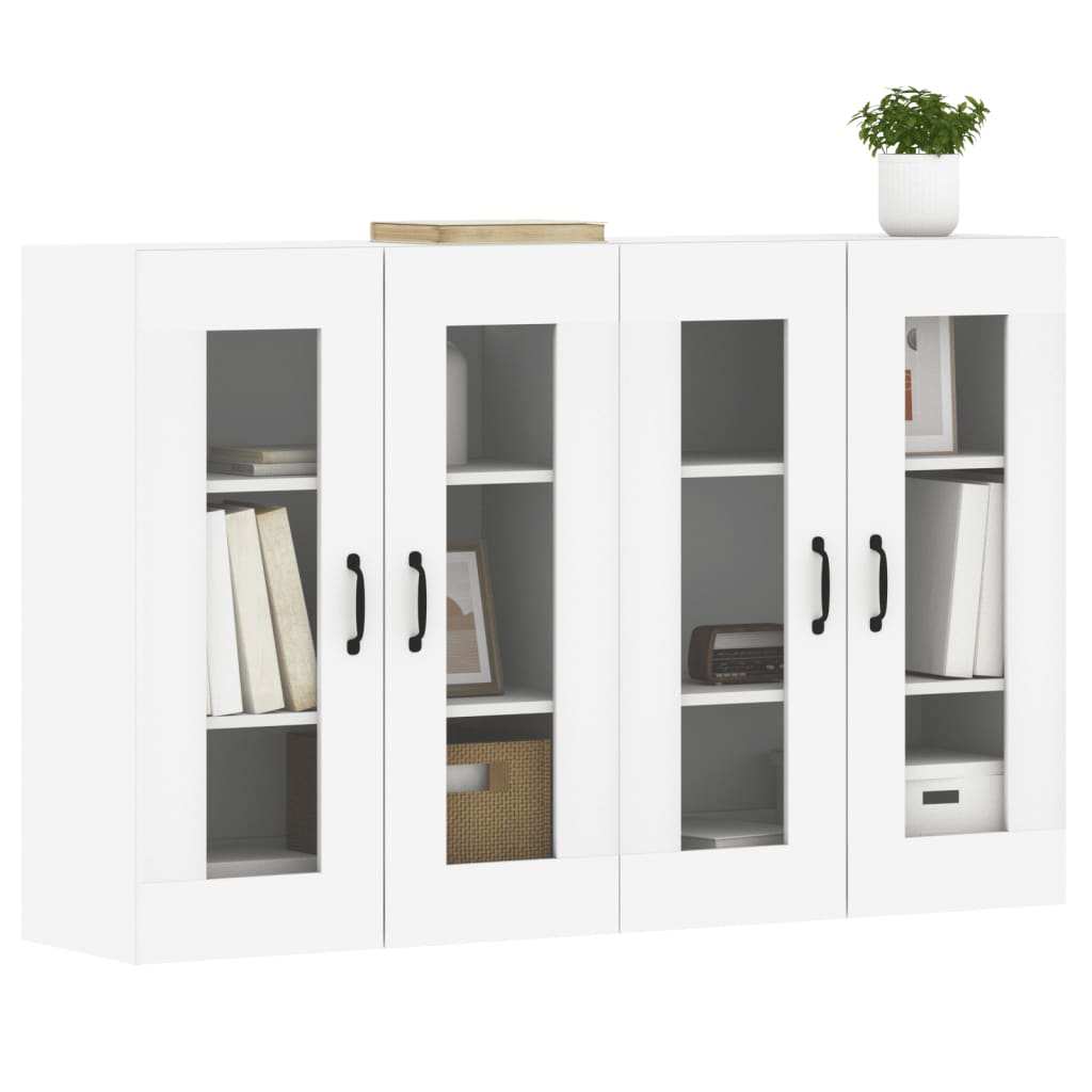 Hangkasten 2 st bewerkt hout wit is nu te koop bij PeponiXL, paradijselijk wonen!