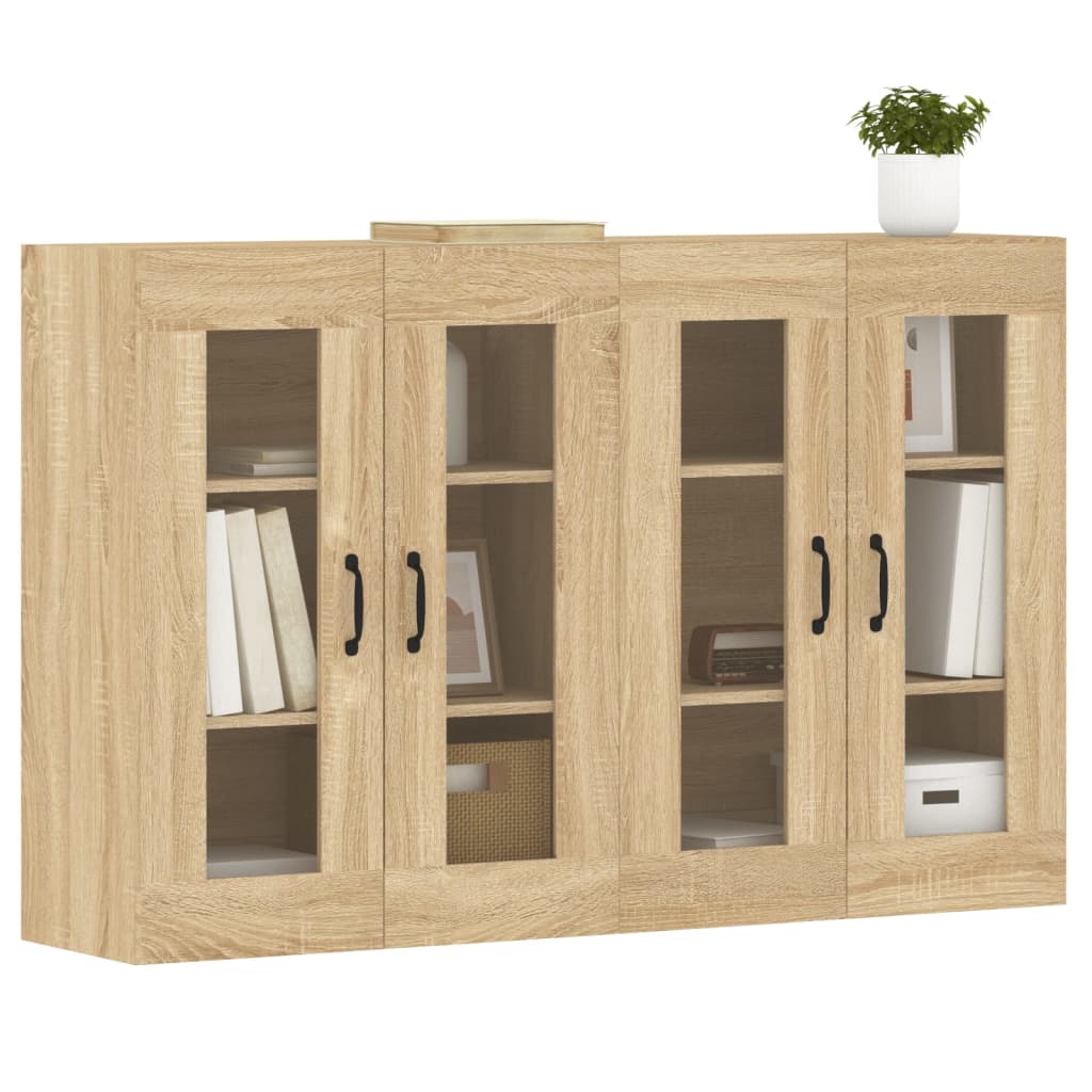 Hangkasten 2 st bewerkt hout sonoma eikenkleurig is nu te koop bij PeponiXL, paradijselijk wonen!