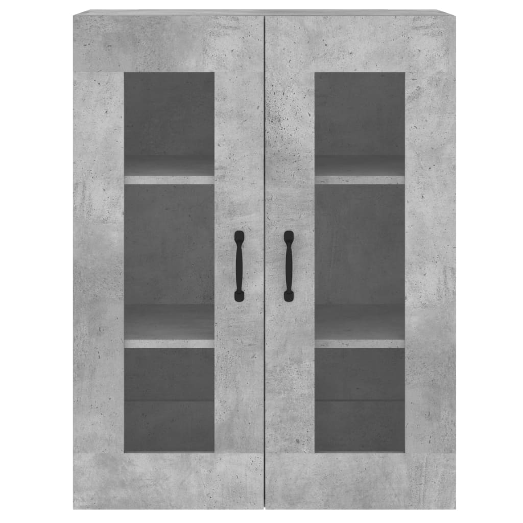 Hangkasten 2 st bewerkt hout betongrijs is nu te koop bij PeponiXL, paradijselijk wonen!