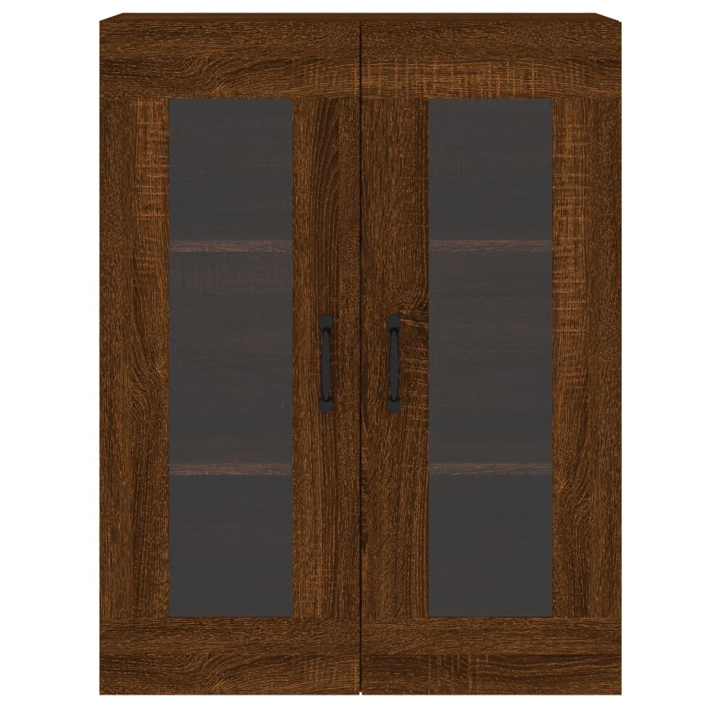 Hangkasten 2 st bewerkt hout bruin eikenkleur is nu te koop bij PeponiXL, paradijselijk wonen!